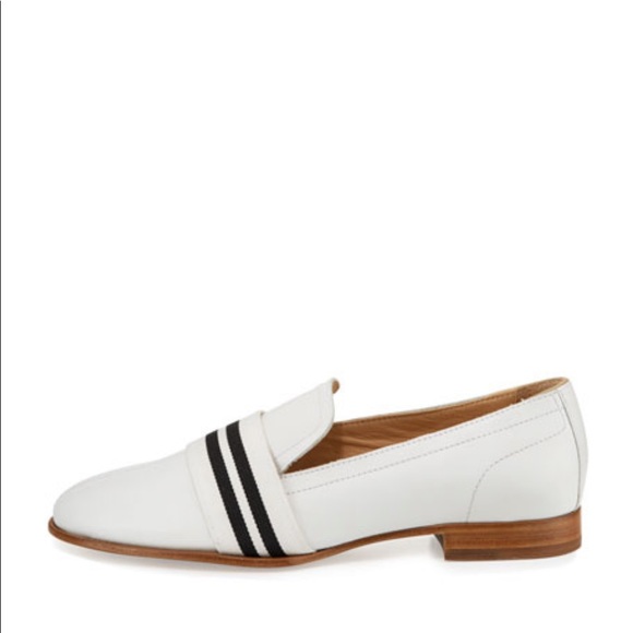 Rag&Bone Amber Striped-Web Leather Loafer Color-White/Black Size-11/41 NWT - Picture 2 of 16